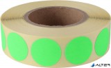 . Etikett, 20 mm kör, 1000 etikett/tekercs, zöld