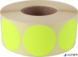 . Etikett, 38 mm kör, 1000 etikett/tekercs, citromsárga