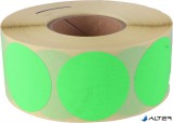 . Etikett, 38 mm kör, 1000 etikett/tekercs, zöld
