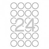 Etikett, 40 mm kör, biztonsági, APLI, 240 etikett/csomag [10 lap]