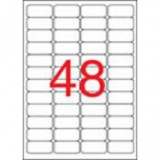 Etikett, 45,7x21,2 mm, biztonsági, kerekített sarkú, APLI, 480 etikett/csomag [10 lap]