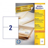 Etikett címke 210x148 mm, Avery Zweckform, Fehér színű, (100 ív/doboz)