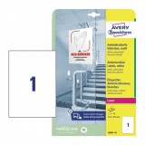 Etikett címke 210x297 mm, Avery Zweckform, Fehér színű, (10 ív/doboz)