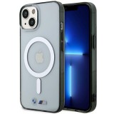 Etui BMW BMHMP14MHCRS iPhone 14 Plus 6.7" átlátszó keménytok Ezüst gyűrű MagSafe