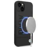 Etui BMW BMHMP14MSLBLBK iPhone 14 Plus 6,7" fekete keménytok szilikon Signature Collectioni logó Magsafe