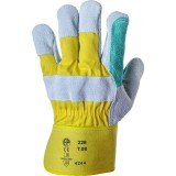 Euro Protection EP munkavédelmi bőrkesztyű dupla hasítékbőr tenyér /sárga vászon