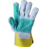 Euro Protection EP munkavédelmi bőrkesztyű dupla hasítékbőr tenyér /sárga vászon