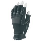 Euro Protection EP munkavédelmi bőrkesztyű, fekete szintetikus sofőr, ujjvég nélkül 10-es méret