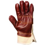 Euro Protection EP munkavédelmi bőrkesztyű, színes színmarha bútorbőr/fehér vászon kézhát 10-es méret