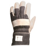 Euro Protection EP munkavédelmi bőrkesztyű, szürke marhahasíték/farmer kézhát,tenyérbélés 10-es méret