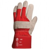 Euro Protection EP munkavédelmi bőrkesztyű, szürke vastag marhahasíték/piros vászon 10-es méret