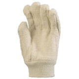 Euro Protection EP munkavédelmi hurkolt fehér pamutkesztyű, 100°c, gumizott mandzsetta 10-es méret