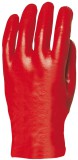Euro Protection munkavédelmi mártott pvc kesztyű, piros, 27cm hosszú