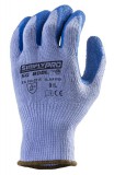 Euro Protection Simply Pro vastag kék poliészter védőkesztyű szellőző kézhát, gumírozott mandzsetta