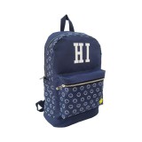 Eurocom Smiley kék iskolatáska, hátizsák