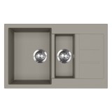 Evido Cubo 6S Compact gránit mosogató 800x500mm platina 442062