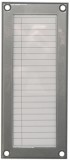 EVKT - plexi névtábla kerettel 1 soros 1 soros névtábla, fémkerettel, plexi előlappal,  EVKT digitális kaputelefon központokhoz.