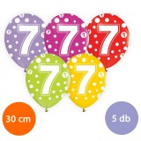 Évszámos party lufi 7 5db