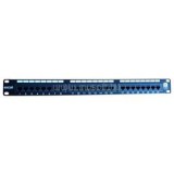 Excel CAT6 patch panel 24 portos 1U 19" fekete (100-304)