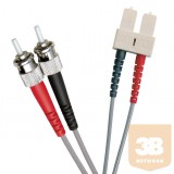 Excel-Networking Optikai duplex patch kábel ST-SC 62,5/125 OM1 2m (200-610) EXCEL