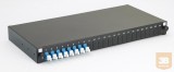 Excel-Networking Optikai patch panel 1U SM LC duplex 24 port, 8 LC duplex toldóval töltve (200-472) EXCEL