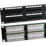 Excel Patch panel Cat.5e UTP 48 portos patchpanel, 2U, fekete (100-728)