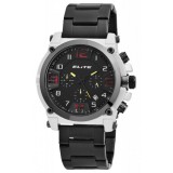 Excellanc Elite kronográfos cseppálló férfi karóra fekete fémszíjjal