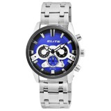 Excellanc Elite kronográfos cseppálló férfi karóra rozsdamentes acél szíjjal