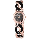 Excellanc fekete dekor fémszíjas női karóra