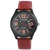 Excellanc férfi karóra barna műbőr szíjjal, kronográf