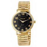 Excellanc férfi karóra fémszíjjal, arany-fekete