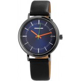 Excellanc letisztult férfi karóra műbőr szíjjal, kék számlappal