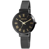 Excellanc női karóra rozsdamentes acélhálós szíjjal - fekete