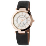 Excellanc női karóra szürke dizájn bőr szíjjal