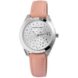 Excellanc pink műbőr szíjas női karóra kristály díszítéssel