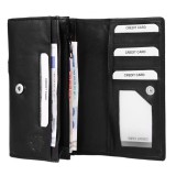 Excellanc valódi bőr klasszikus pénztárca (16,5x9 cm)