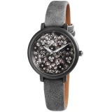 Excellanc virág motívumos női karóra antracit szíjjal