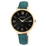 Excellanc zöld műbőr szíjas női karóra