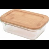 Excellent Houseware Tároló Üveg Bambusz Fedővel 370 ml 170458290 1 db (120222)