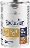 Exclusion Dog Monoprotein Vet Diet Renal Pork & Sorghum and Rice konzerv (24 x 400 g) 9.6kg