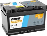 EXIDE Premium 12V 72Ah 720A jobb+ autó akkumulátor