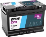 EXIDE Start-Stop AGM 12V 72Ah 760A jobb+ autó akkumulátor