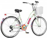 Explorer White Flower virágos női cruiser kerékpár Mentazöld /ESZTÉTIKAI HIBÁS/