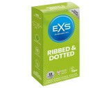 EXS Ribbed, Dotted and Flared - pontozott óvszer (12db)