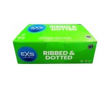 EXS Ribbed, Dotted and Flared - pontozott óvszer (144db)