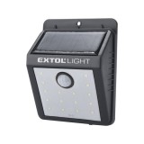 EXTOL 43130 éjszakai készenléti LED lámpa, 0,4W, 16 LED; 120 Lm, napelem+szenzor, Li-ion akkus, 1200 mAh, falra szerelhető