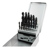 EXTOL 8801192 fémcsigafúró klt, HSS, DIN 338, fém dobozban;1,0-13,0mm,25 db