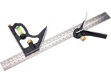 EXTOL asztalos kombinált derékszög/vízmérték/vonalzó, 300 mm, 8825105