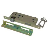 Extol Beltéri bevésőzár, 45×90×20×7mm, 2 kulcsos, szögletes előlappal, Flame