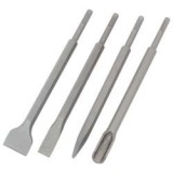 Extol betonvéső klt. 4db, SDS PLUS; 250mm hosszú, hegyes, lapos 25mm, lapos 45mm, horony (23945)